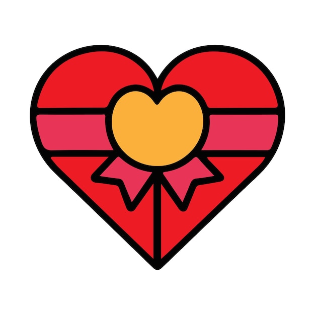 Valentine a forma di cuore isolato su sfondo bianco
