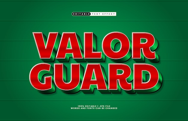 valore guard effetto di testo modificabile con uno stile di testo play e kids