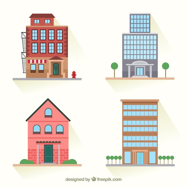 Varietà di edifici della città