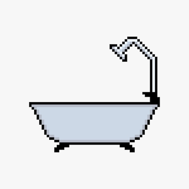 Vasca da bagno pixel art