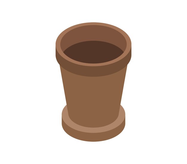 Vaso per piante isometrico
