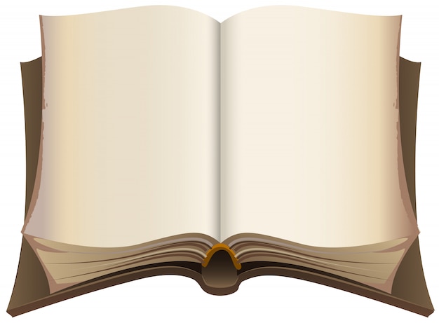Vecchio libro aperto marrone