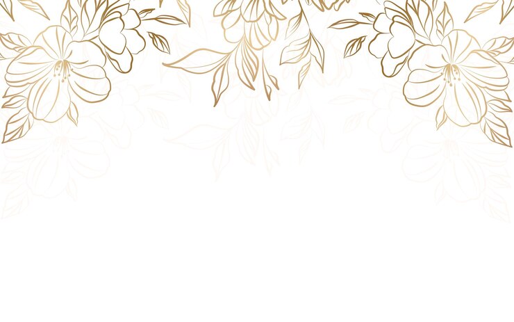 Vector artdeco luxury flower line pattern sfondo dorato Peonie disegnate a mano per il confezionamento di social media post cover banner creative post e wall art