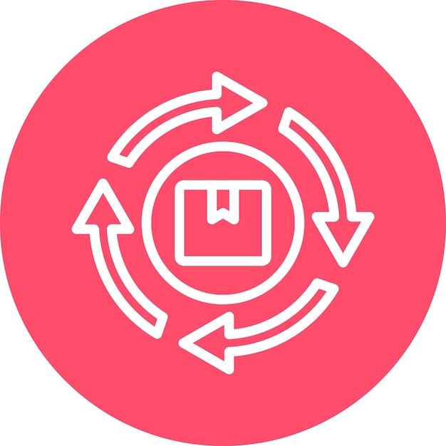 Vector Design Agile Manufacturing Icon Style (stile di icona di produzione agile vettoriale)