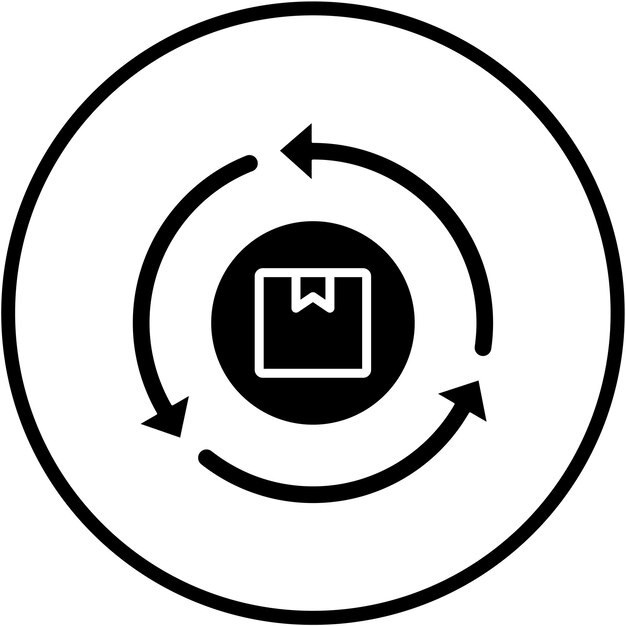 Vector Design Agile Manufacturing Icon Style (stile di icona di produzione agile vettoriale)