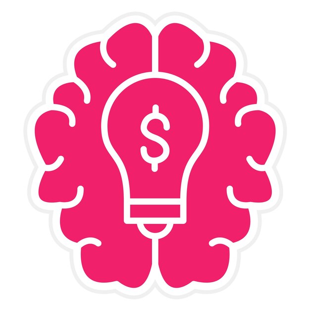 Vector Design Brainstorming Stile di icona