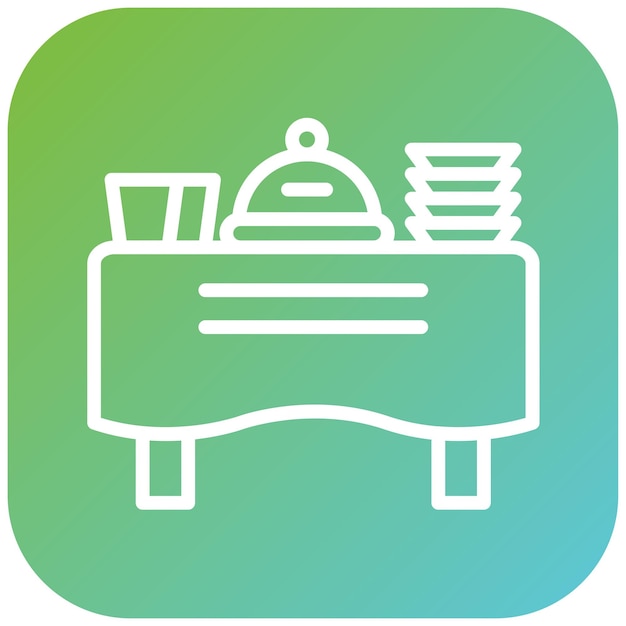Vector Design Buffet server Stile di icona