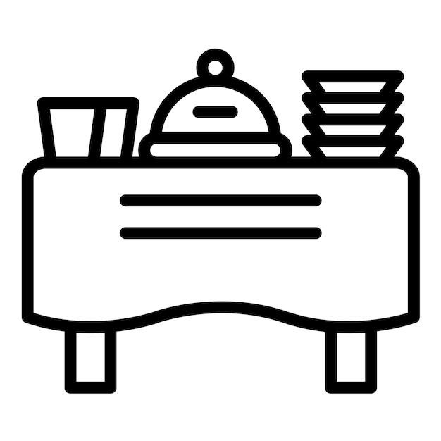 Vector Design Buffet server Stile di icona