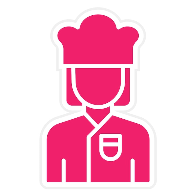 Vector Design Chef Stile di icona femminile