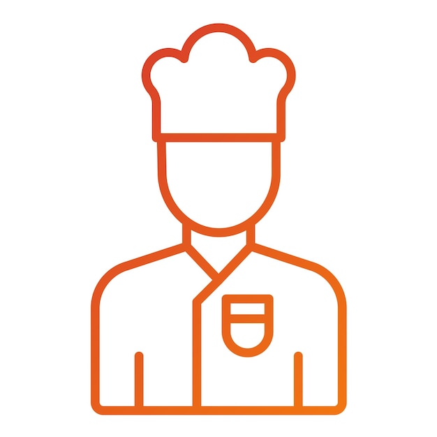Vector Design Chef Stile di icona maschile