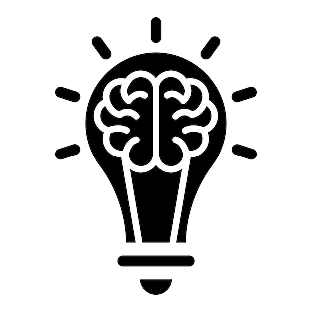Vector Design Creative Brain Icon Style (stile di icona del cervello creativo)