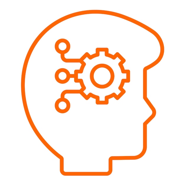 Vector Design Critical Thinking Icon Style (stile di icona di pensiero critico vettoriale)