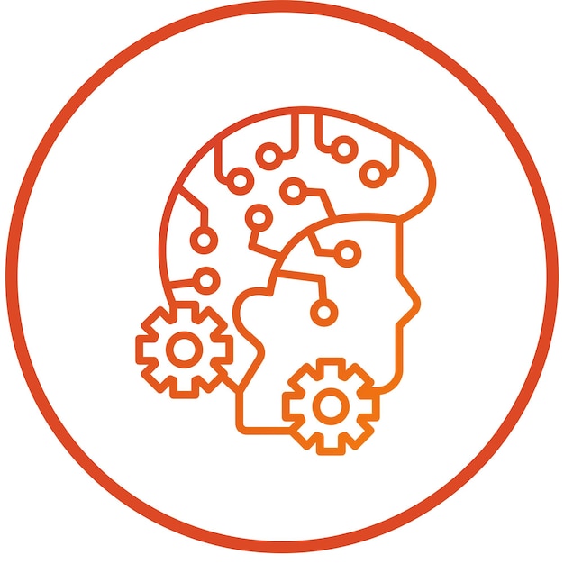 Vector Design Deep Learning Icon Style (stile di icona di apprendimento profondo vettoriale)