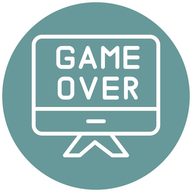 Vector Design Game Over Icon Style (Gioco di progettazione vettoriale sullo stile delle icone)