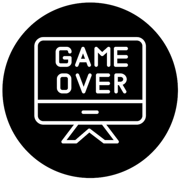 Vector Design Game Over Icon Style (Gioco di progettazione vettoriale sullo stile delle icone)