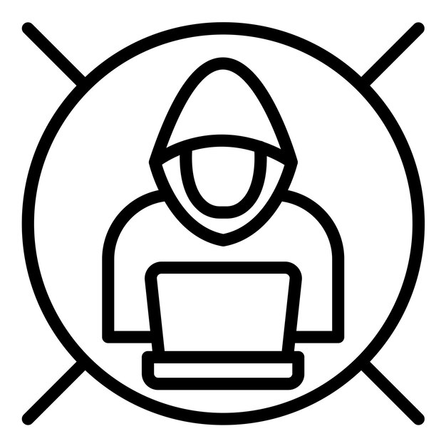 Vector Design Hack Blocker Icon Stile