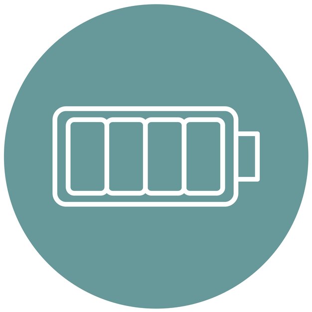 Vector Design High Battery Icon Style (Stilo di icona ad alta batteria vettoriale)