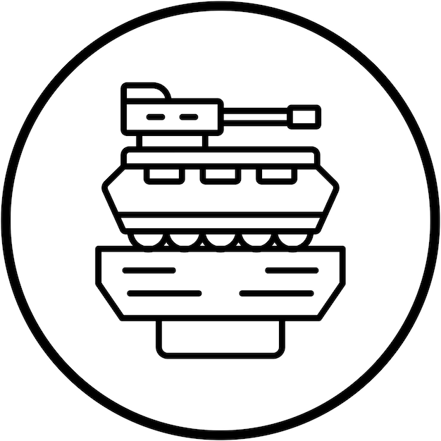 Vector Design Military Museum Icon Style (Stilo delle icone del museo militare)