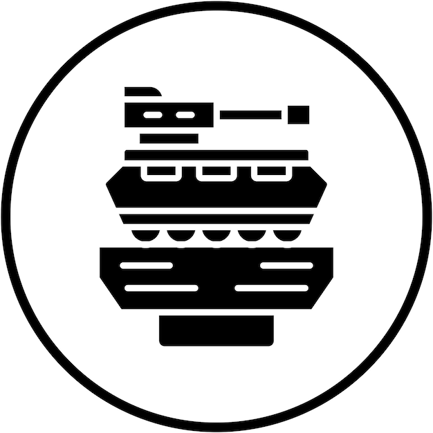 Vector Design Military Museum Icon Style (Stilo delle icone del museo militare)
