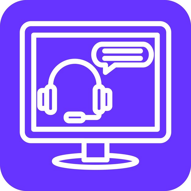 Vector Design Online Counseling Icon Style (stile di icona di consulenza on-line)