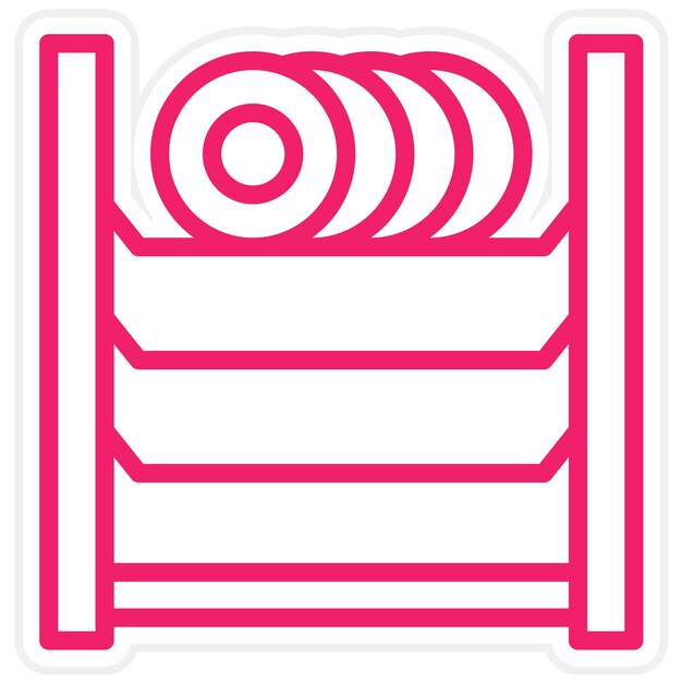 Vector Design Rack per l'asciugatura dei piatti Icon Style