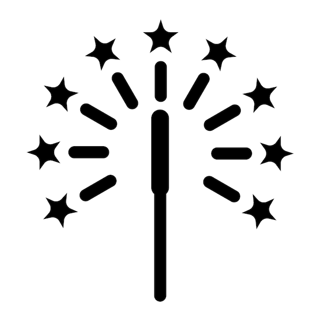 Vector Design Sparkler Icon Style (stile di icona a scintilla)