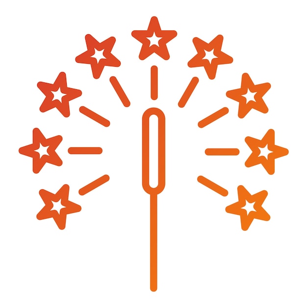 Vector Design Sparkler Icon Style (stile di icona a scintilla)