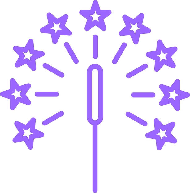 Vector Design Sparkler Icon Style (stile di icona a scintilla)
