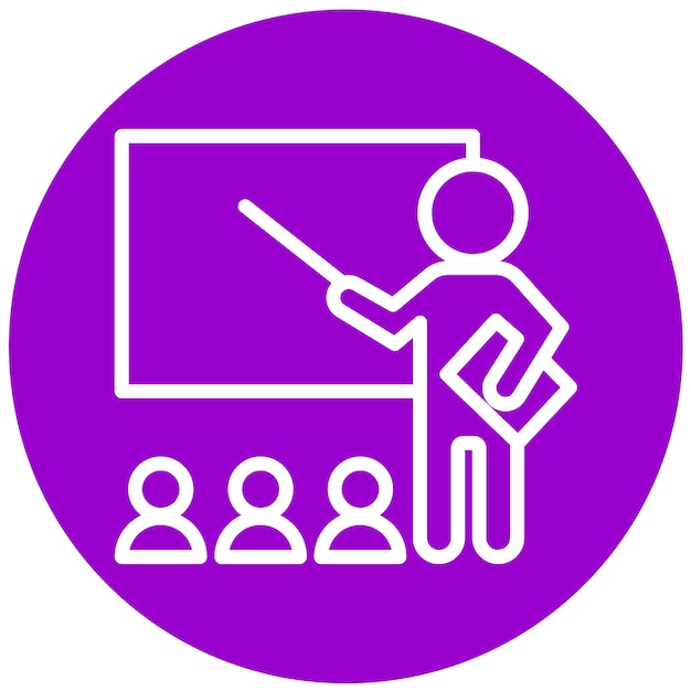 Vector Design Teacher Coaching Icon Style (Stilo delle icone)