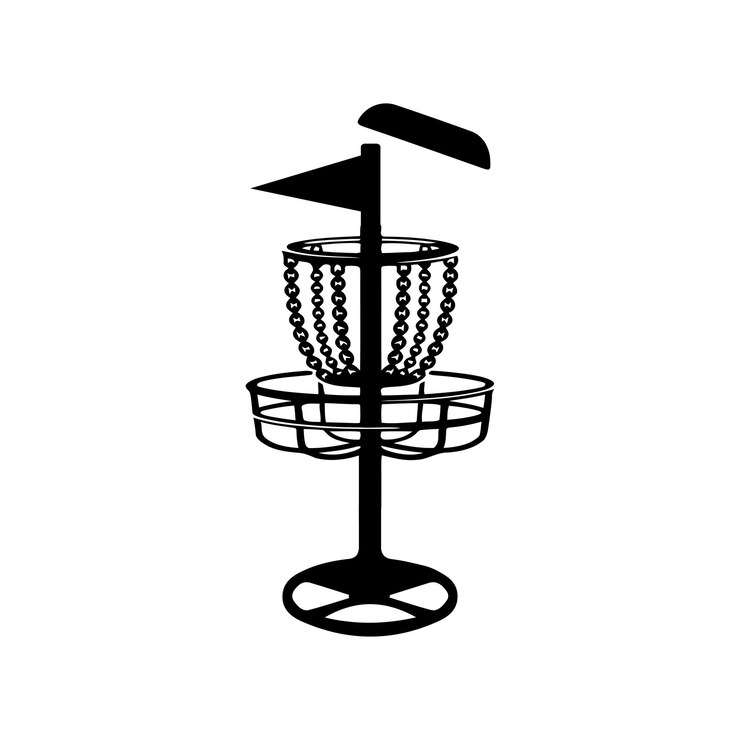 Vettore vector disc golf silhouette disc golf player e icone illustrazione vettoriale