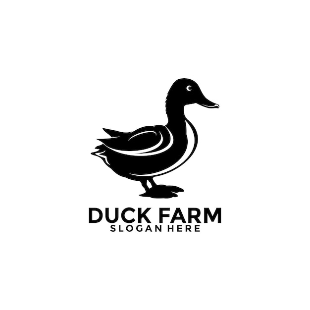 Vector Duck Mallard logo caccia Duck farm Logo illustrazione vettoriale Template