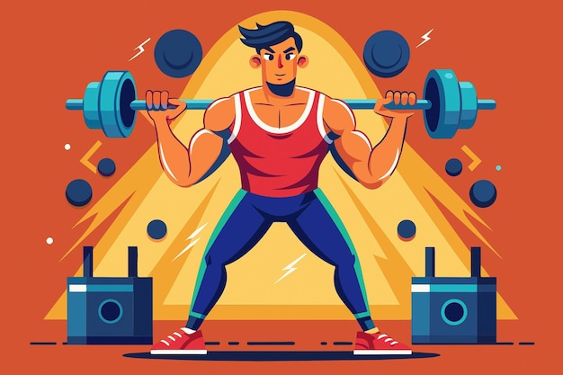 Vector Dumbbell inverso riccioli Esercizio Clipart