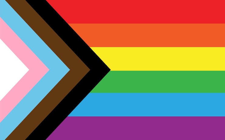 Vettore vector flat new lgbt lgbtq pride rainbow flag