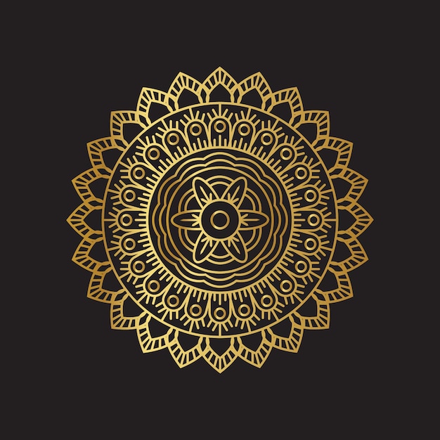 Vector Golden Mandala