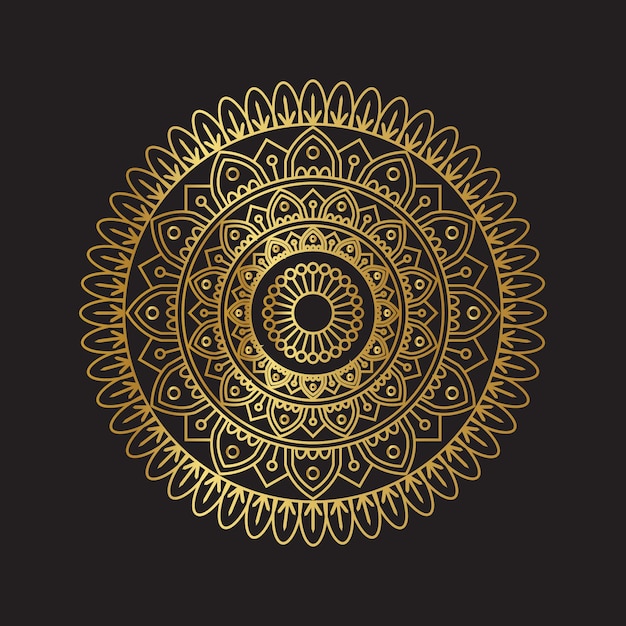 Vector Golden Mandala