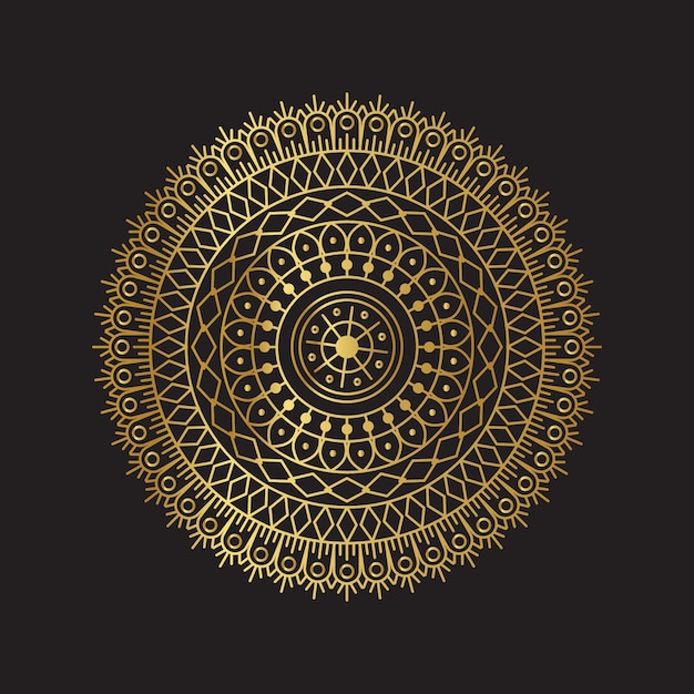 Vector Golden Mandala