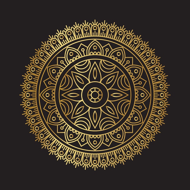 Vector Golden Mandala