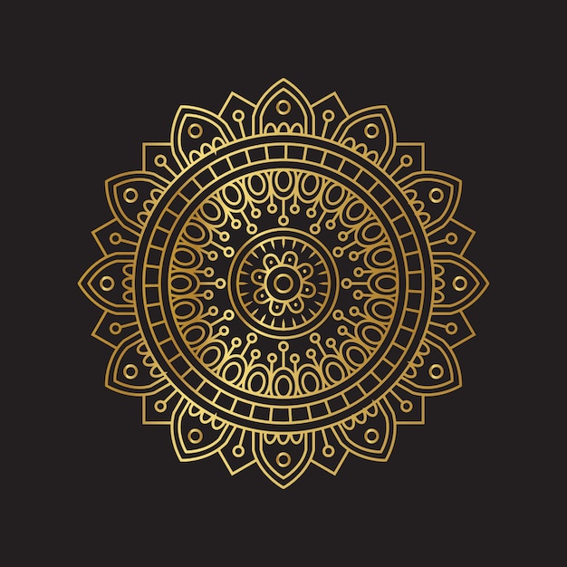 Vector Golden Mandala