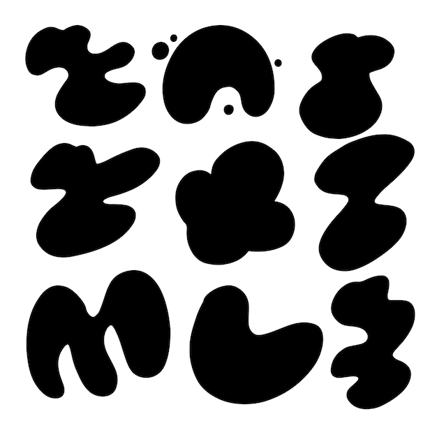 Vector gratuito formas abstractas blanco y negro