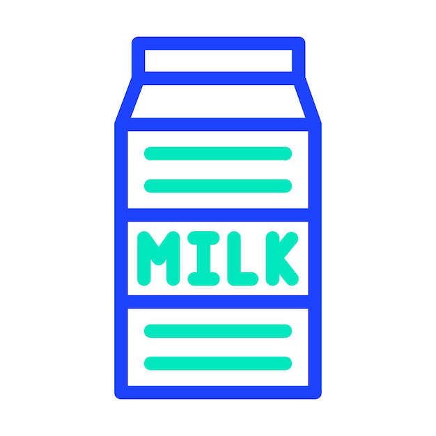 Vector Icon Design Illustrazione di latte
