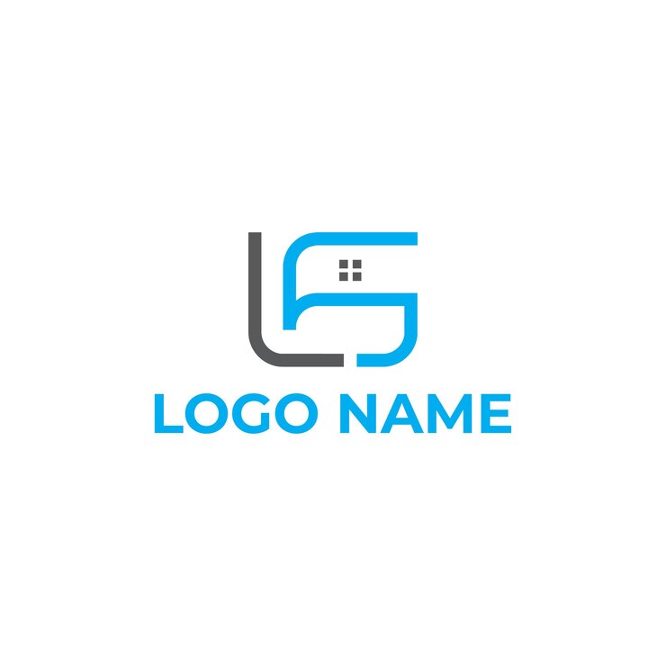 Vettore vector immobiliare semplice logo ls design