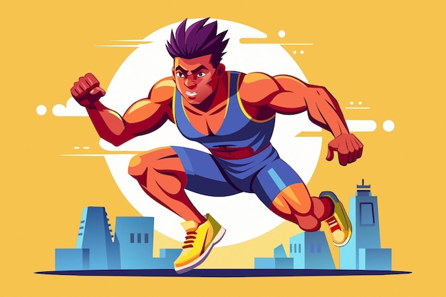 Vector Jump squats Esercizio Clipart