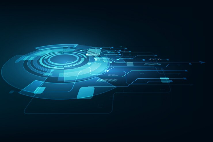 Vettore vector la tecnologia futura astratta, priorità bassa elettrica delle telecomunicazioni