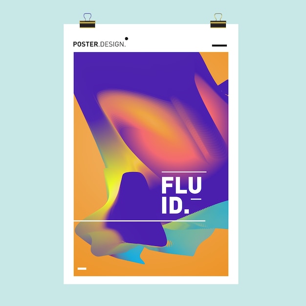 Vector onda astratta Wave Poster Set Template di progettazione