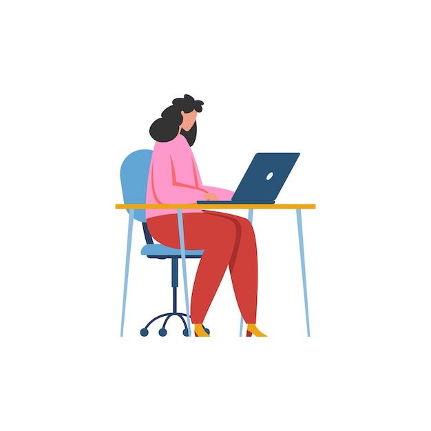 vector pose di persone in abiti rosa abiti da lavoro