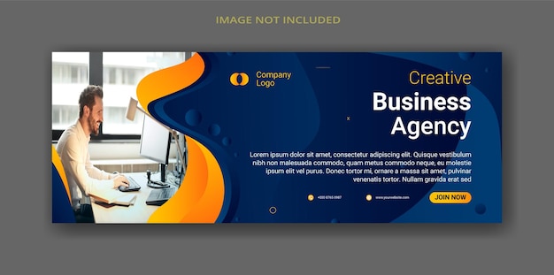 Vector professional gradient facebook cover e web banner template design