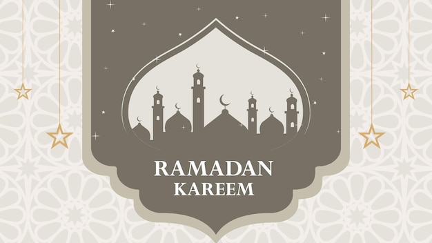 Vector Ramadan kareem elegante modello di banner