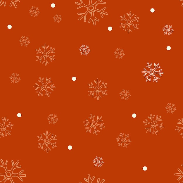 Vector Seamless Winter Pattern Backround di fiocchi di neve