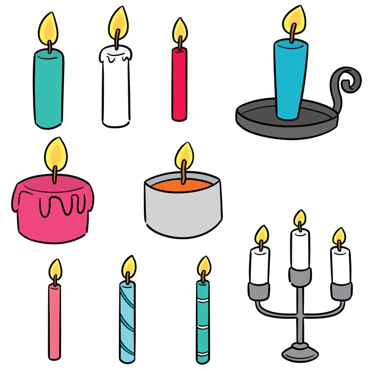 Vettore vector set di candela
