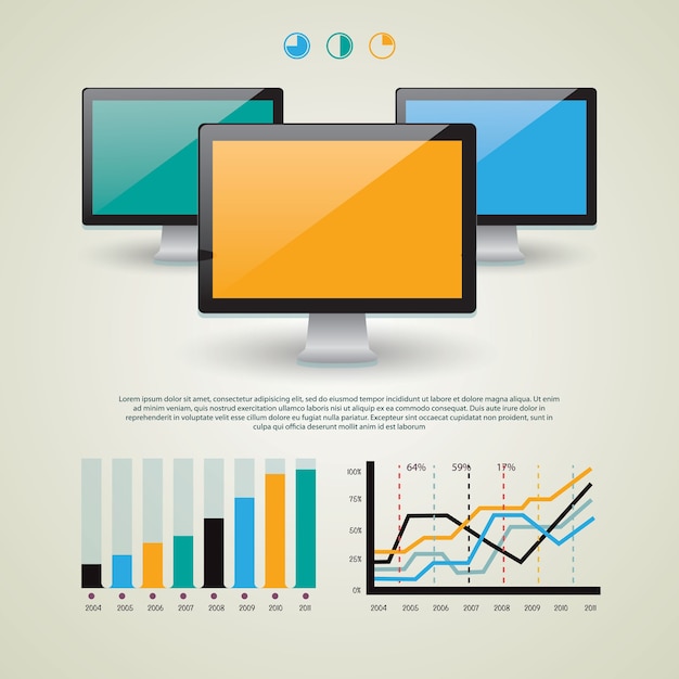Vector set di elementi infografici per i documenti